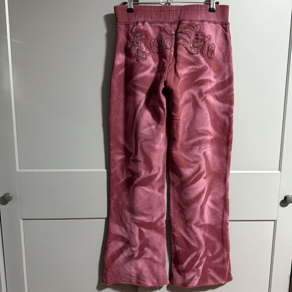 I.Am.Gia Women Josai Embroider Logo Wide Leg Sweatpants Pink Small Lounge Cozy - Picture 5 of 11